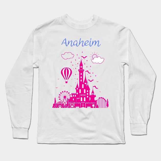 City Of Anaheim Long Sleeve T-Shirt by Booze & Letters